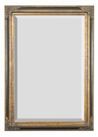 Mini Grand Victorian Mirror 24x36 Antique Gold with Black