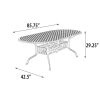 Savannah Outdoor Aluminum Oval Dining Table