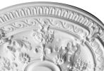 White Scroll Rose Chandelier Ceiling Medallion 26 Inch Dia