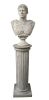 Augustus Caesar Faux Stone Bust 32.25" Tall