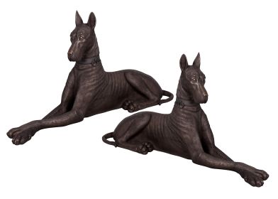 Great Dane Faux Bronze Set of 2