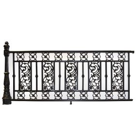 Bridgeton Moore Aluminum Fence Railing with Post (KIT)