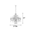 Hollywood Brush 9 light Silver Chandelier