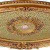 Golden Rocaille Oval Chandelier Ceiling Medallion