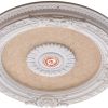 Petite Blanco Chandelier Ceiling Medallion 24 inch Diameter