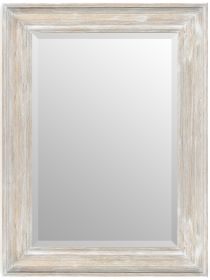 Misty Woods Mirror 24x36 Distressed White Wash