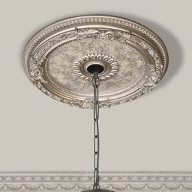 Petite Round Champagne Ceiling Medallion 24 Inch Diameter