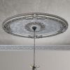 Antique Silver Petite Oval Ceiling Medallion