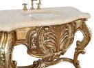 Platine Carved Marble Top Vanity Sink