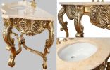 Platine Carved Marble Top Vanity Sink