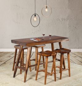 Suar Bar Table With 4 Stools Set of 5 (KIT)