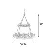 Two Tier Ridge Line 56" Chandelier