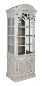 Mystique Gray Georgian Curio Cabinet