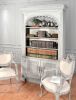 Mystique Gray Shell Library Bookcase