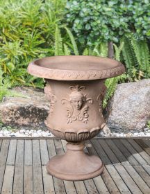 Classic Lady Mask Urn Stone Cast