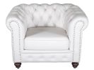 Classic Chesterfield White Chair