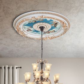 White Cherub Ceiling Medallion