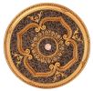 Brown Gold Leaf Clover Round Ceiling Medallion