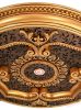 Brown Gold Leaf Clover Round Ceiling Medallion