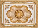 63in White and Gold Rectangular Ceiling Medallion