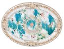 White Oval Cherub Ceiling Medallion 42.75in