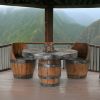 Barrel Table and Chair Set of 3