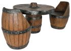 Barrel Table and Chair Set of 3