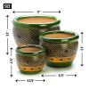 Elegant Jade Planters Trio Set for Indoor and Outdoor Decor