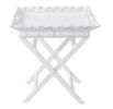 Vintage Shabby Chic Decorative Tray Table - Rustic Farmhouse Accent Furniture