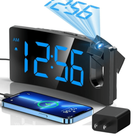 Mpow Projection Alarm Clock, Digital Clock with 180° Rotatable Projector