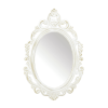 ANTIQUED WHITE WALL MIRROR