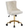 Lift wheel five-star foot backrest pull point teddy velvet white gold feet indoor leisure chair simple Nordic style