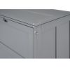 Queen Size Murphy Bed with Rotable Desk, Gray