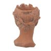 D7x11" Visage Head Bust Planter, Brown