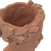 D7x11" Visage Head Bust Planter, Brown