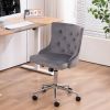 Lift wheel five star foot flannelette dark grey indoor leisure chair back pull point simple Nordic style