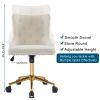 Lift wheel five-star foot backrest pull point teddy velvet white gold feet indoor leisure chair simple Nordic style