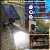 2Pcs Solar Spotlight Outdoor Dusk To Dawn Light Wall Path Lawn Garden Lamp Waterproof