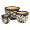 FLORAL NIGHTS CERAMIC PLANTER SET