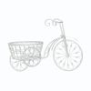 White Metal Bicycle Planter - Outdoor Garden Decor