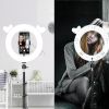 Desk Makeup LED Ring Light, Makeup Ring Light with PhoneClip, Studio Selfie LED Ring Light Fill Lamp for LiveStream/Makeup/Video, Ring Fill Light